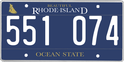 RI license plate 551074