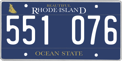 RI license plate 551076