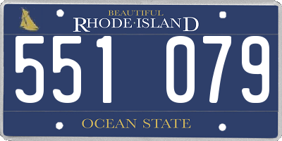 RI license plate 551079