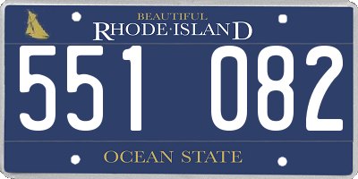RI license plate 551082