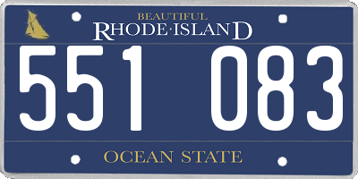 RI license plate 551083