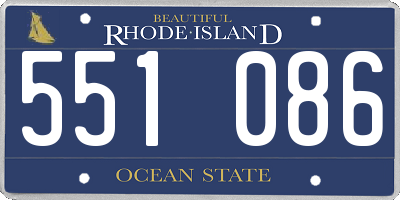 RI license plate 551086