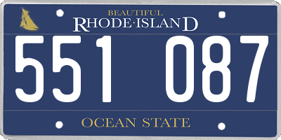 RI license plate 551087