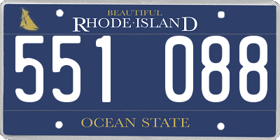RI license plate 551088