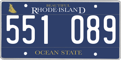 RI license plate 551089