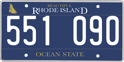 RI license plate 551090