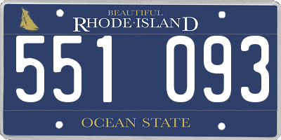 RI license plate 551093