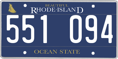 RI license plate 551094