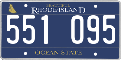 RI license plate 551095