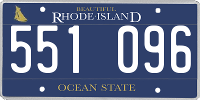 RI license plate 551096