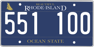 RI license plate 551100