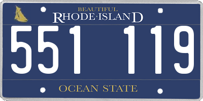 RI license plate 551119
