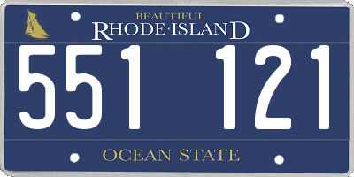 RI license plate 551121