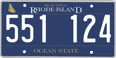 RI license plate 551124
