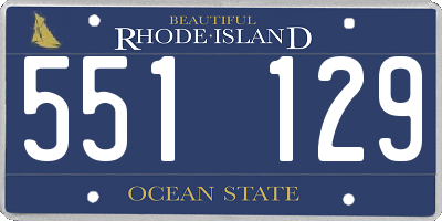 RI license plate 551129