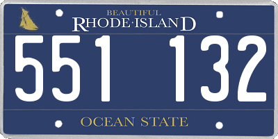RI license plate 551132
