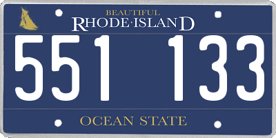 RI license plate 551133