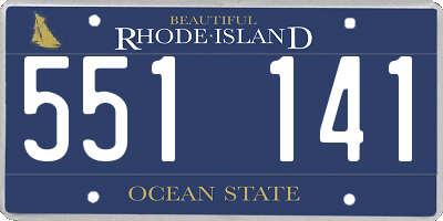 RI license plate 551141