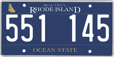 RI license plate 551145