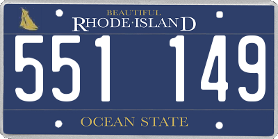 RI license plate 551149