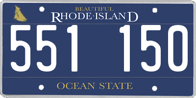 RI license plate 551150