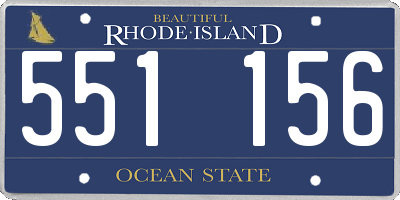 RI license plate 551156
