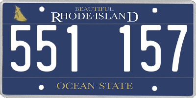 RI license plate 551157