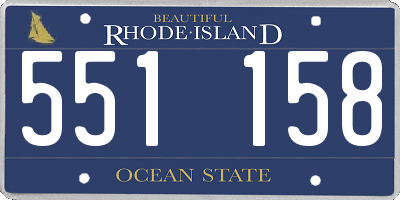 RI license plate 551158