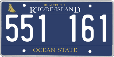 RI license plate 551161