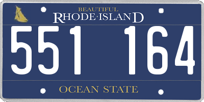 RI license plate 551164