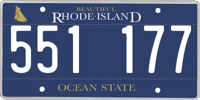 RI license plate 551177