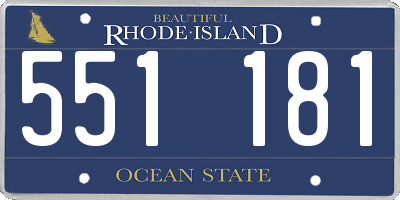 RI license plate 551181