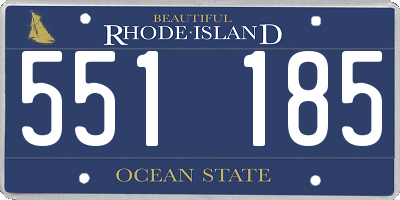 RI license plate 551185