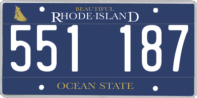 RI license plate 551187