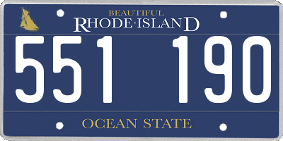 RI license plate 551190