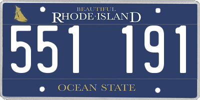 RI license plate 551191