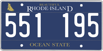 RI license plate 551195