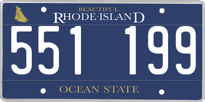 RI license plate 551199
