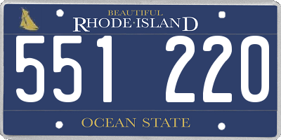RI license plate 551220