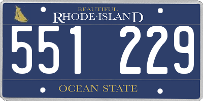 RI license plate 551229
