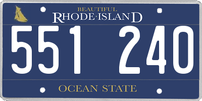 RI license plate 551240