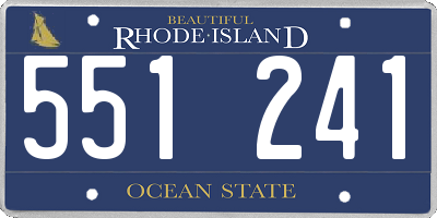RI license plate 551241