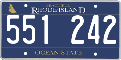 RI license plate 551242