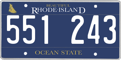 RI license plate 551243