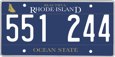 RI license plate 551244