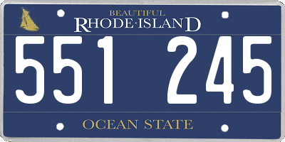 RI license plate 551245