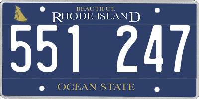 RI license plate 551247