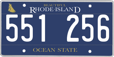 RI license plate 551256