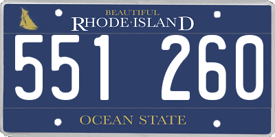 RI license plate 551260