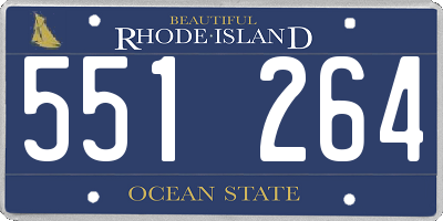 RI license plate 551264